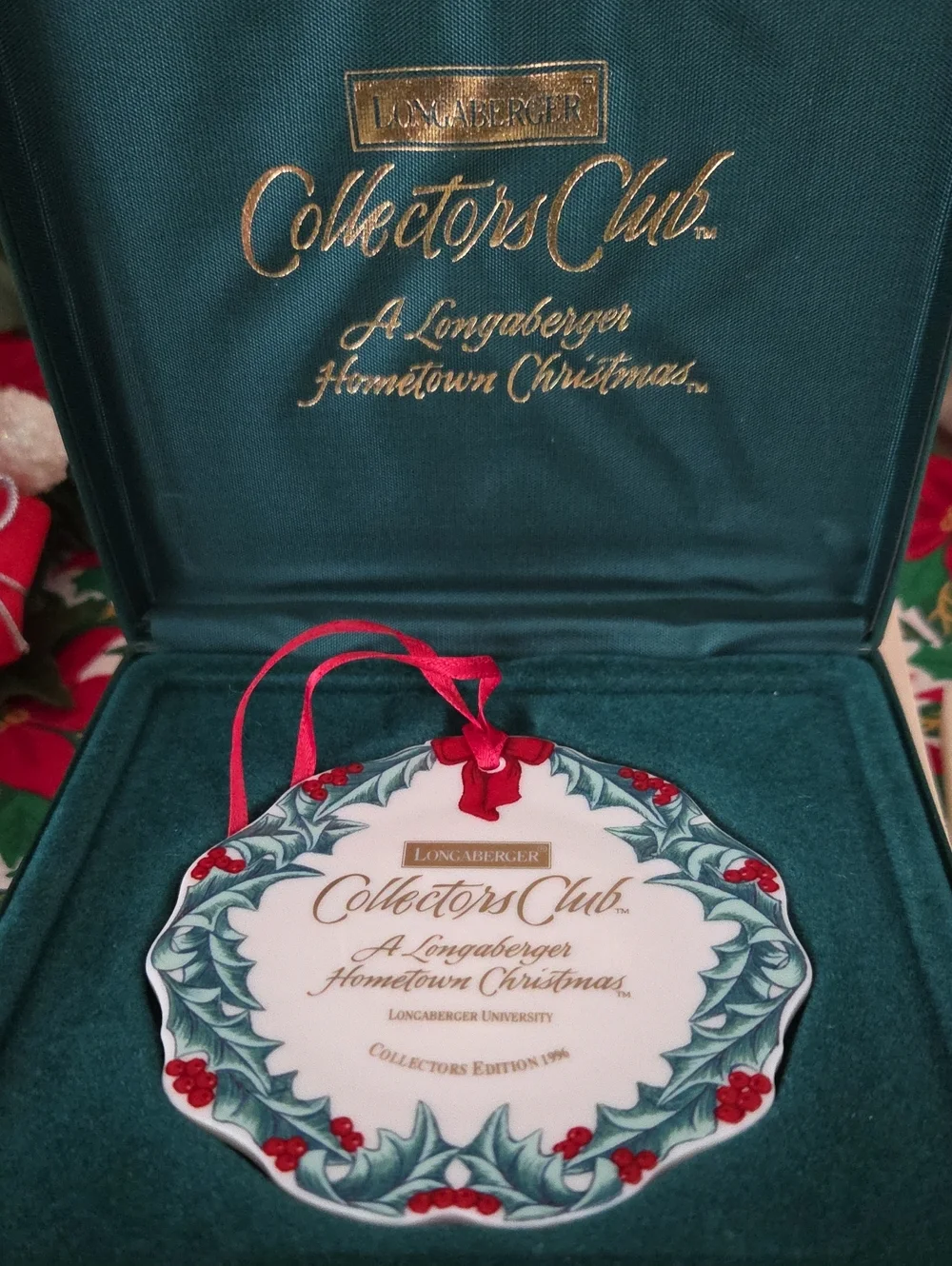 *1996* Longaberger Collector's Club HOMETOWN CHRISTMAS  Ornament